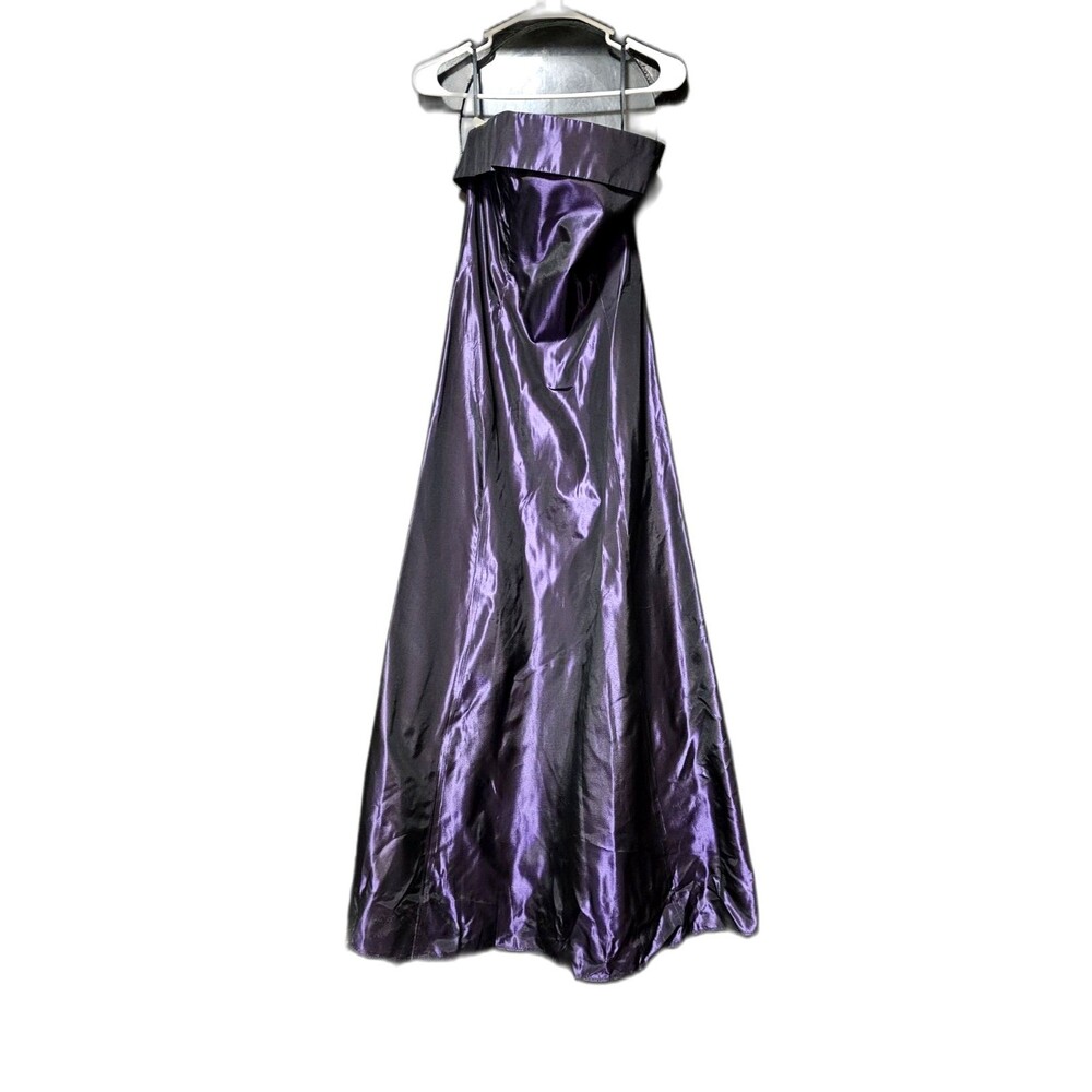 Vintage Scott McClintock Iridescent Purple Taffeta Strapless Formal Dress Sz 10